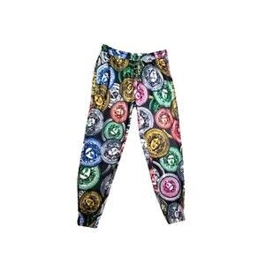 BAROQUE GOLD Men's Jogger Pants Sz XL Colorful Medusa Print Drill Clothing Co